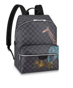 Louis Vuitton Discovery Backpack 15.7in/ 40cm Damier Graphite Canvas Silver Hardware For Men N45275