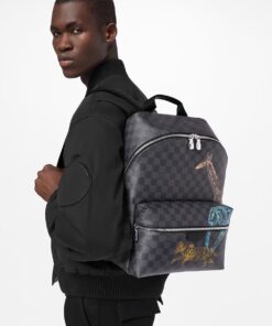 Alternative view of Louis Vuitton Discovery Backpack 15.7in/ 40cm Damier Graphite Canvas Silver Hardware For Men N45275