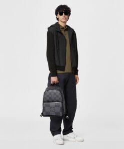 Alternative view of Louis Vuitton Campus Backpack Damier Graphite 3D Canvas Grey For Men, 39cm LV N50009