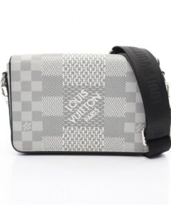 Louis Vuitton Studio Messenger Damier Graphite Plaster For Men, Men’s Bags, Shoulder And Crossbody Bags 9.3in/25.3cm LV N50014