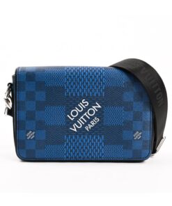 Louis Vuitton Studio Messenger Damier Graphite Blue For Men, Shoulder and Crossbody Bags 9.3in/25.3cm LV N50026