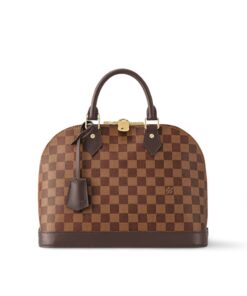 Louis Vuitton Alma PM Top Handle Bag 12.6in/ 32cm Brown Gold Hardware For Women N53151