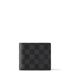 Louis Vuitton Amerigo Wallet Damier Graphite Canvas 4.7in/11.5cm For Men N60053