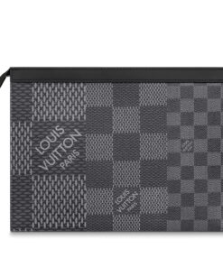 Alternative view of Louis Vuitton Pochette Voyage MM Damier Graphite 3D Canvas Grey For Men, Men’s Travel Accessories 27cm LV N60444