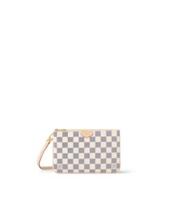 Louis Vuitton Pochette Double Zip Shoulder Bag 7.9in/ 20cm Multicolor Gold Hardware For Women N60460