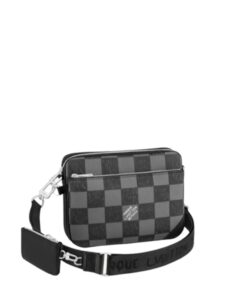 Louis Vuitton Trio Messenger Damier Graphite For Men, Men’s Bags, Shoulder And Crossbody Bags 9.5in/25cm LV N80401