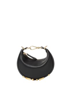 Fendi Nano Fendigraphy Black For Women 6.7in/17cm FF 8BR798A5DYF1HEJ