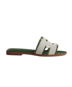 Hermes Oran Sandal Green For Women H231095Z V1360