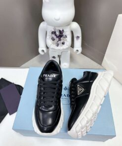 Prada Padded Nappa Sneakers Black For Women - Image 7