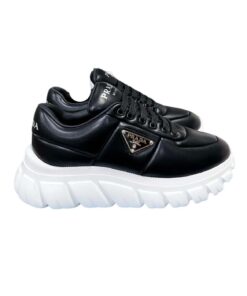 Prada Padded Nappa Sneakers Black For Women