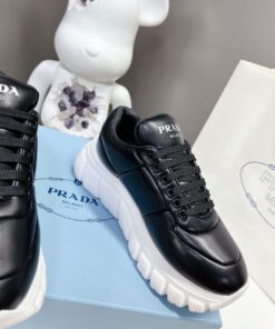 Prada Padded Nappa Sneakers Black For Women - Image 4