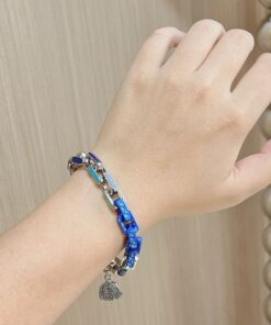 Alternative view of Louis Vuitton LV x YK Paradise Chain Bracelet Blue For Men M0977L