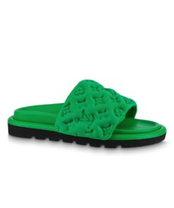 Louis Vuitton Pool Pillow Flat Comfort Mule Green For Women- 1AB1N5
