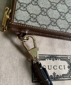 Gucci Pouch With Interlocking G Brown For Men 12in/30.5cm 672953 92TCG 8563 - Image 8