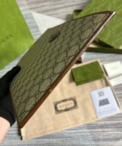 Gucci Pouch With Interlocking G Brown For Men 12in/30.5cm 672953 92TCG 8563 - Image 7