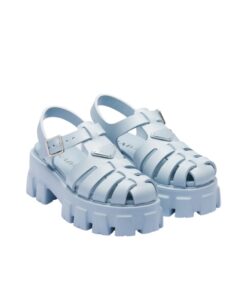 Prada Foam Rubber Sandals Light Blue For Women- 1X853M_3LKK_F0012_F_055