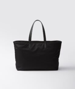 Prada Re-Edition 1978 Large Re-Nylon And Saffiano Tote Bag Black For Women 16.9 Inches/ 43 Cm 1BG527_R064_F0002_V_OOO - Image 5