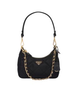 Prada Re-Edition 1995 Chaîne Re-Nylon Mini-Bag Black For Women 1BC204_2AOS_F0002_V_QOO- 22 Cm/ 8.6 Inches