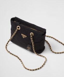 Prada Re-Edition 1995 Chaîne Re-Nylon Tote Black Bag 9.8in/25cm For Women 1BG468_2AOS_F0002_V_COO - Image 3