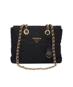 Prada Re-Edition 1995 Chaîne Re-Nylon Tote Black Bag 9.8in/25cm For Women 1BG468_2AOS_F0002_V_COO