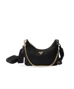 Prada Re-Edition 2005 Re-Nylon Bag Black For Women 8.6in/22cm 1BH204_R064_F0632_V_V9L