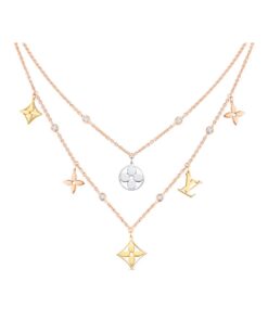 Louis Vuitton Idylle Blossom Charms Necklace, 3 Golds And Diamonds For Women – Q94360