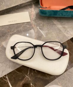 Gucci Round Frame Flat Sunglasses Black For Women