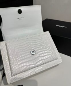 Alternative view of Saint Laurent Sunset Medium Chain Bag For Women 8in/20cm White YSL 442906DND0N9207