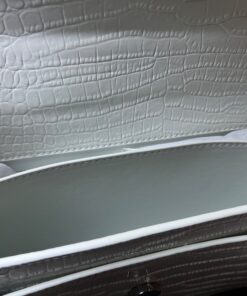 Saint Laurent Sunset Chain Bag White With Silver Hardware For Women 7.4in/19cm YSL 533026DND1N9207 - Image 11