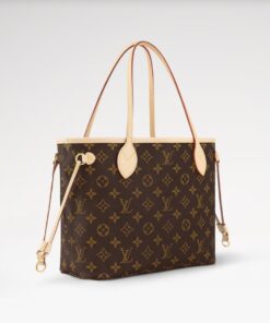 Louis Vuitton Neverfull PM Tote Bag 11.4in/ 29cm Beige Monogram Gold Hardware For Women M46979 - Image 4