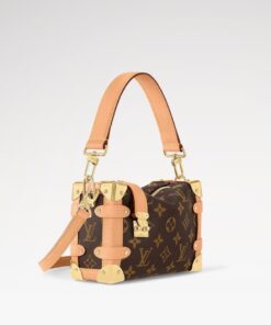 Louis Vuitton Side Trunk PM Shoulder Bag 7.1in/ 18cm Brown Gold Hardware For Women M46815 - Image 3