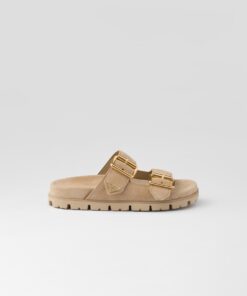 Alternative view of Prada Suede Strap Slides Beige For Women 1XX692_054_F0379_F_020