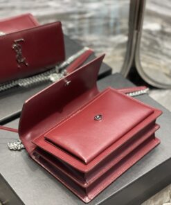 Alternative view of Saint Laurent Sunset Medium Chain Bag Red For Women‎ 8in/20cm