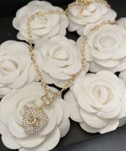 Alternative view of Chanel Twinkle Heart Chain Necklace Gold Tone For Women