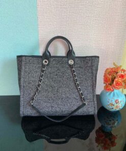 Alternative view of Chanel Shopping Small Tote Bag 15.2in/ 39cm Grey Silver Hardware For Women