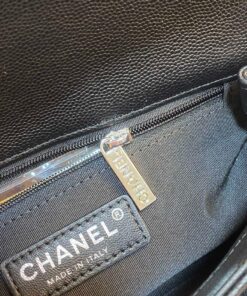 Chanel Flap Bag Small Crossbody 7.8in/ 20cm Black Black Hardware For Women - Image 7