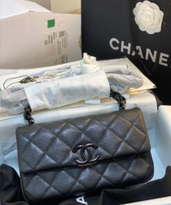 Alternative view of Chanel Flap Bag Small Crossbody 7.8in/ 20cm Black Black Hardware For Women