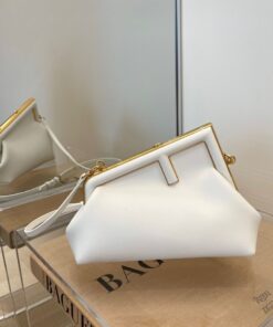 Fendi First Small White For Women, Shoulder And Crossbody Bags 10.2in/26cm FF 8BP129ABVEF1C76