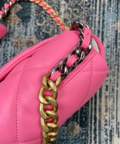 Chanel 19 Flap Bag Small Crossbody 10.2in/ 26cm Pink Gold Hardware For Women AS1160 - Image 4