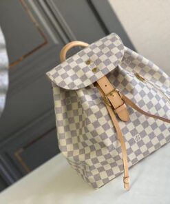 Louis Vuitton Sperone Backpack 12.2in/ 31cm Damier Azur Gold Hardware For Women N41578 - Image 3