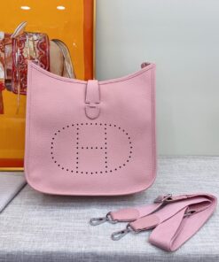 Hermes Evelyne III 29 Bag Pink With Silver-Toned Hardware For Women, Shoulder and Crossbody Bags 11.4in/29cm