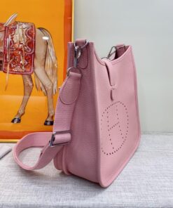 Hermes Evelyne III 29 Bag Pink With Silver-Toned Hardware For Women, Shoulder and Crossbody Bags 11.4in/29cm - Image 6