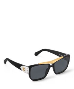 Louis Vuitton Flight Square Sunglasses Black For Men Z2700U