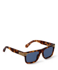 Louis Vuitton LV Slide Square Sunglasses Chocolate Tortoise for Men Z2746U