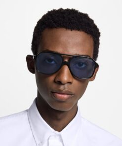 Alternative view of Louis Vuitton Hit Sunglasses S00 Blue Lenses For Men – Z2898U