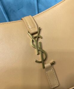 Saint Laurent LE 5 À 7 Hobo Bag In Smooth Beige For Women 9in/23cm YSL 6572282R20W9832 - Image 7
