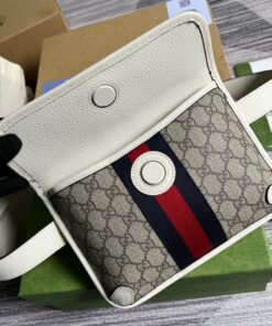 Gucci Ophidia Belt Bag Beige And Ebony GG Supreme Canvas, A Material With Low Environmental Impact 8.7in/22cm GG 674081 96IWT 9794 - Image 14