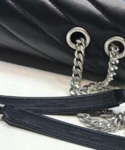 Saint Laurent Loulou Small Chain Bag In Matelassé “Y” Black For Women 9.4in/24cm YSL 494699DV7261000 - Image 5