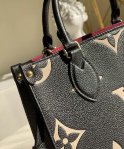 Louis Vuitton OnTheGo PM Tote Bag 9.8in/ 25cm Black Gold Hardware For Women M45659 - Image 10
