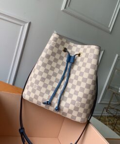 Alternative view of Louis Vuitton NeoNoe MM Bucket Bag Damier Azur Canvas Bleuet Blue For Women, Shoulder And Crossbody Bags, 10.2in/26cm – N40153